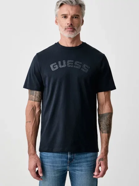 Guess T-shirt ANTON granatowa