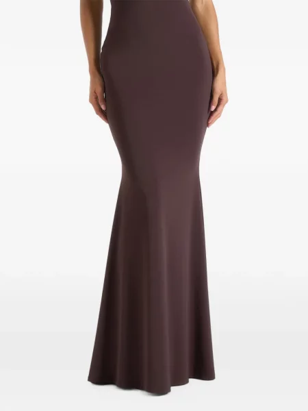 Rochie maxi Manière De Voir cu gât halter maro