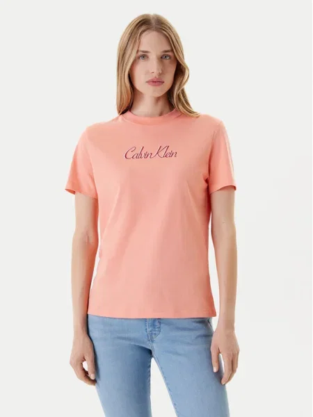 Тениска Calvin Klein Jeans дамска розово