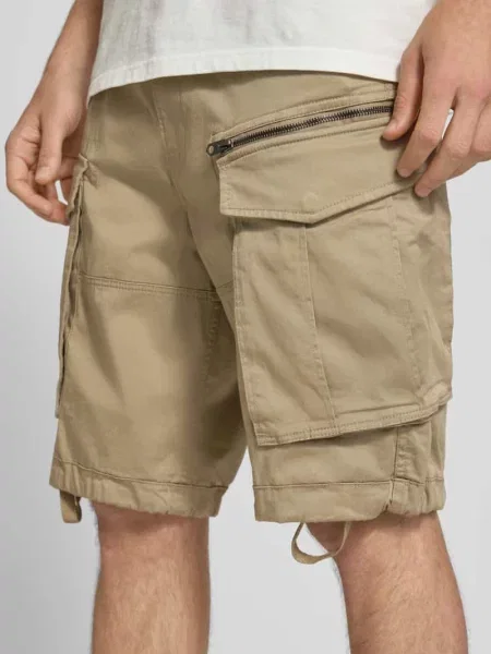 Spodnie cargo o kroju regular fit z kieszenią zapinaną na błyskawiczny model ‘ROVIC’ G-star Raw beżowe
