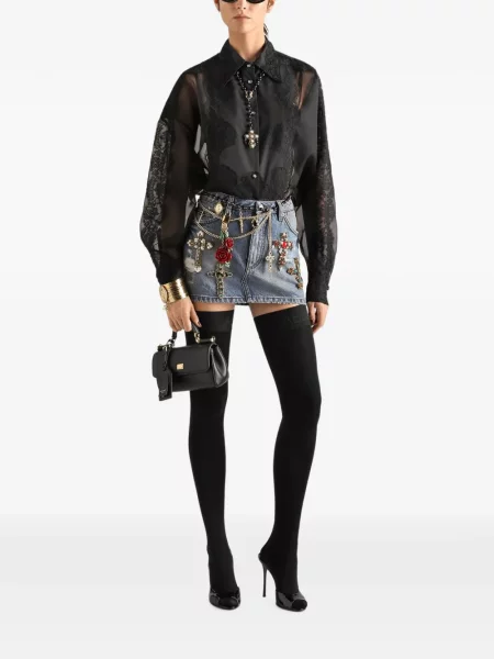Traper suknja Dolce & Gabbana s vezom plava