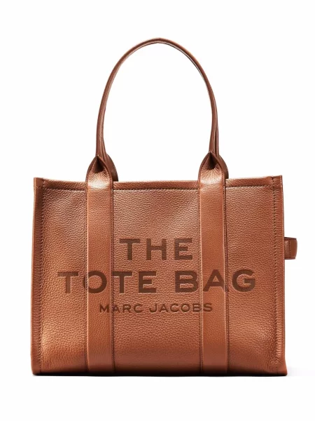 Marc Jacobs De piele geantă shopper THE LARGE TOTE maro