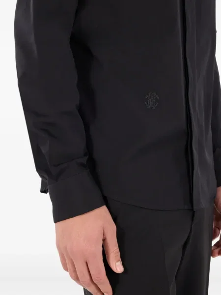 Cămașă Roberto Cavalli cu broderie negru
