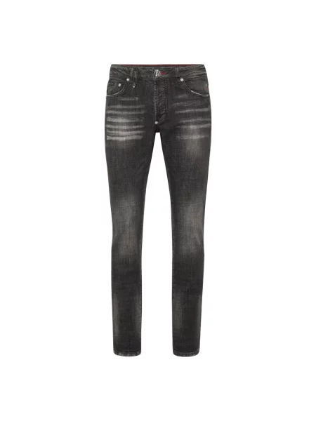 Jeansy straight leg Philipp Plein czarne