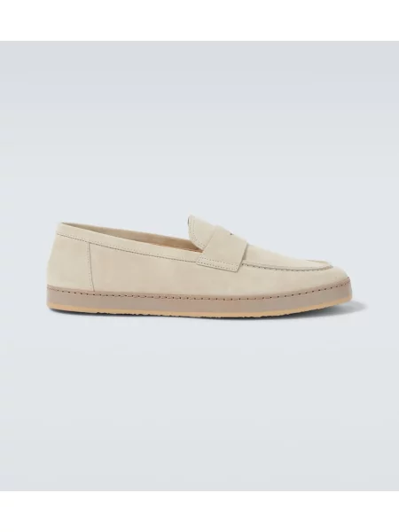 Semišové loafers Brunello Cucinelli béžové