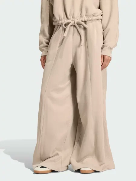 Штани палаццо adidas бежевий