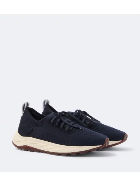 Sneakerși Fedeli din piele de căprioară albastru