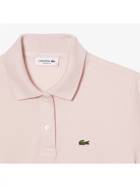 Lacoste Miękka Koszulka Polo Regular Fit Z Petit Piqué różowa