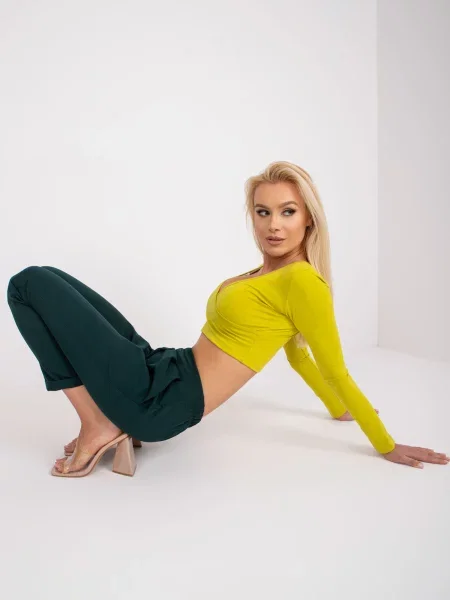 Pantaloni Fashionhunters verde