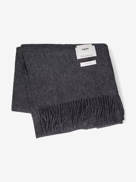 Ader Error szalik wełniany Muffler melanżowy szary