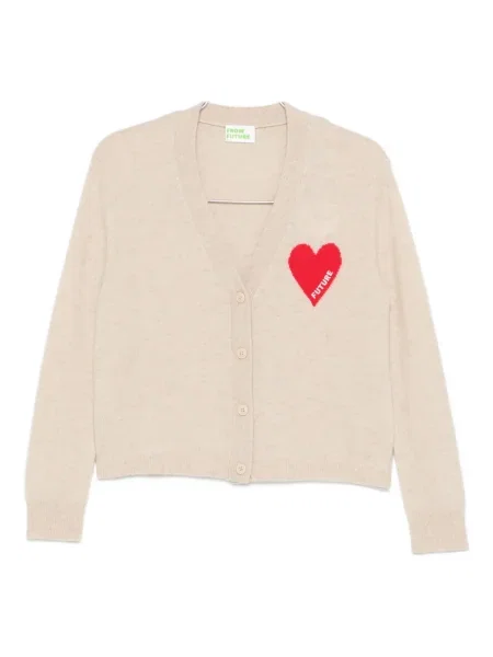 Cardigan From Future cu motiv cu inimi