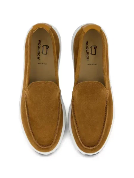 Chiloți Woolrich din piele slip-on maro
