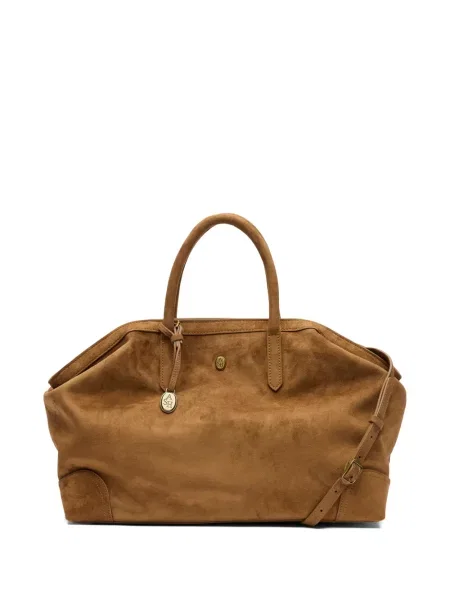 Geantă shopper Ash din piele de căprioară maro