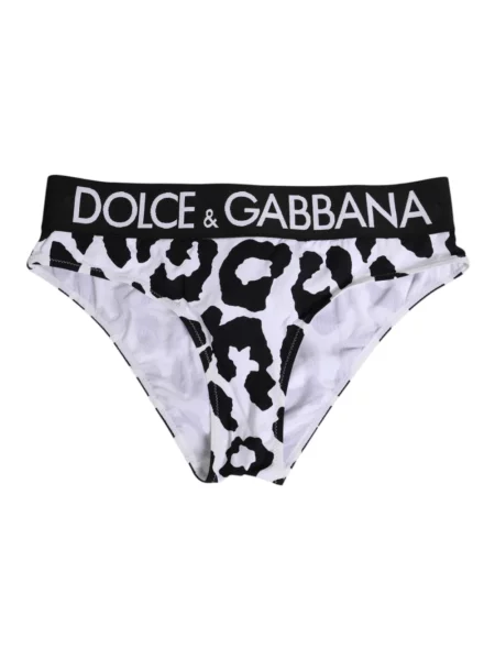 Kąpielówki Dolce And Gabbana z nadrukiem białe