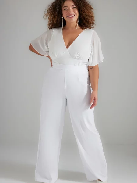 Pantaloni Trendyol alb