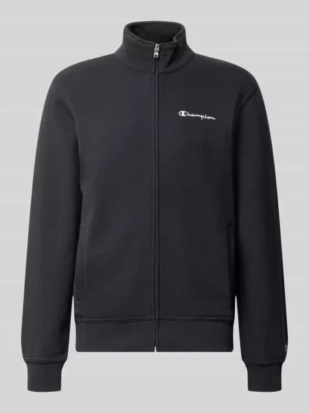 Bluza rozpinana z wyhaftowanym logo Champion czarna
