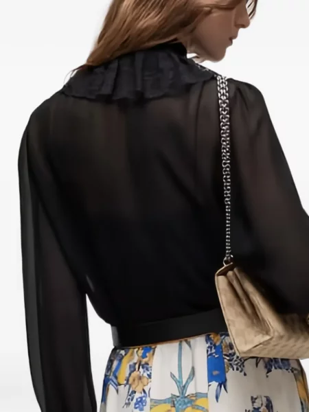 Cămașă Gucci de mătase negru