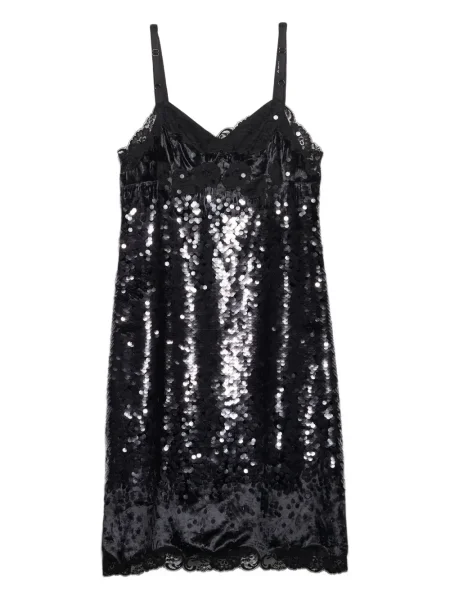 Rochie midi Prada de catifea până la genunchi de costum negru