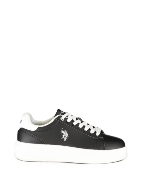 Sneakerși U.s. Polo Assn. cu broderie cu platformă negru