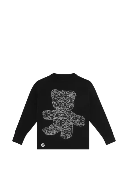 Bluza nierozpinana dziecięca Philipp Plein czarna