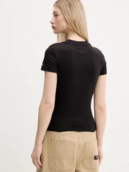 Tričko Tommy Jeans černá