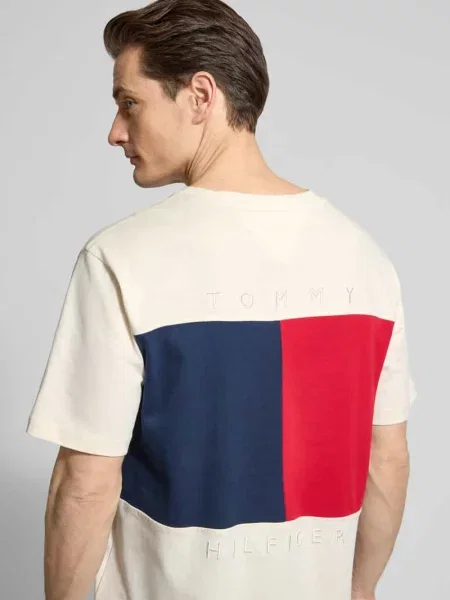 T-shirt o kroju relaxed fit z czystej bawełny Tommy Hilfiger biała
