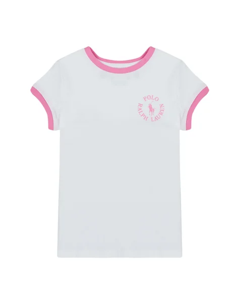 Tricou polo copii Polo Ralph Lauren alb