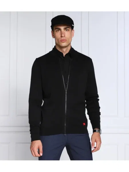 HUGO Pulover San Jaque-C | Regular Fit negru