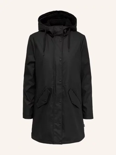 Only Płaszcz Przeciwdeszczowy schwarz beżowy