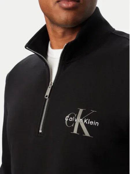 Calvin Klein Jeans pulover bombažen črna