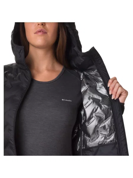 Dámska páperová bunda Columbia Delta Ridge II Down Hooded black čierna