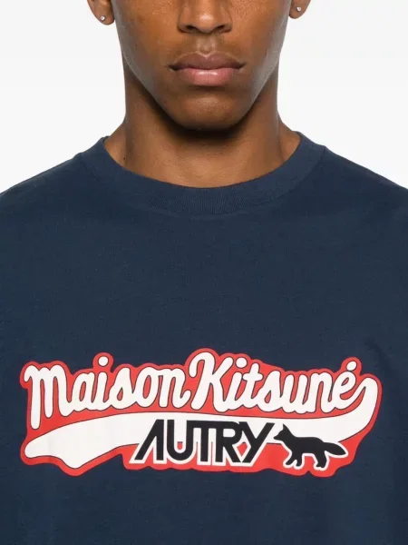 Tricou Autry cu imagine albastru