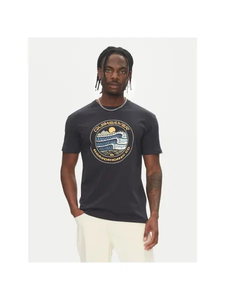 Quiksilver Póló Ev Three Seas Ss Sötétkék Regular Fit