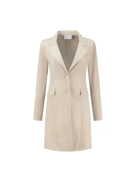 Lniany płaszcz Helena Hart beżowy