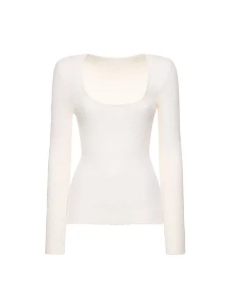 Top Jacquemus wełniany biały