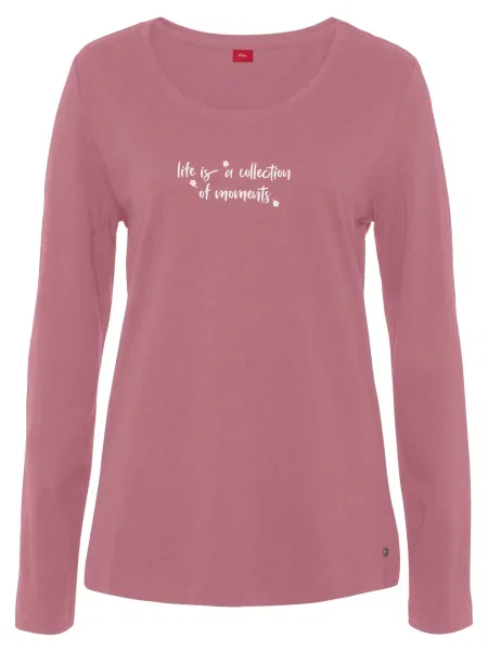 S.Oliver Tričko světle fialová bílá