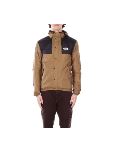Kurtka The North Face z kapturem brązowa