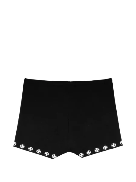 Шорти Chrome Hearts с принт със сърца с връзки черно