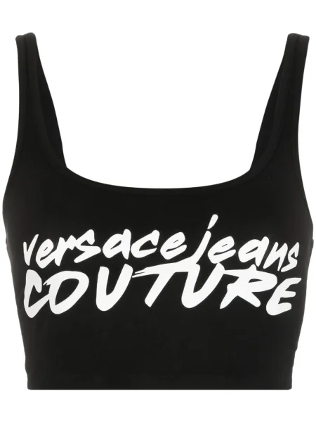 Top Versace Jeans Couture cu imagine negru