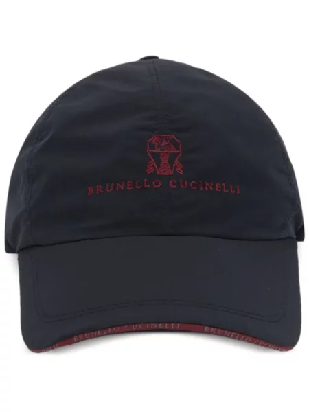 Șapcă Brunello Cucinelli cu broderie albastru