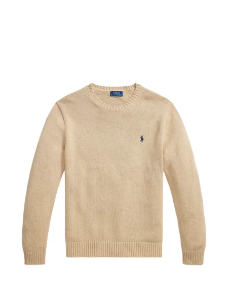 Tricou polo Polo Ralph Lauren cu glugă cu blană cu broderie roșu