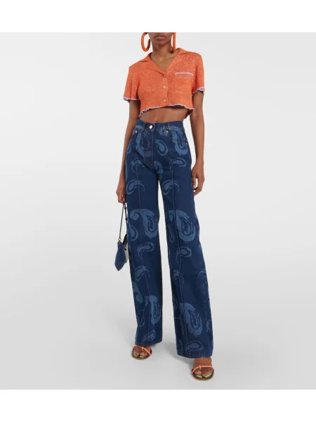 Bőr szandál Jacquemus narancsszínű
