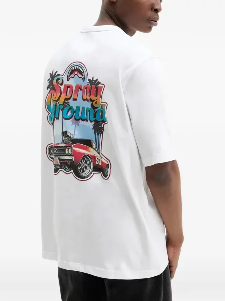 Tricou Sprayground cu decolteu rotund alb