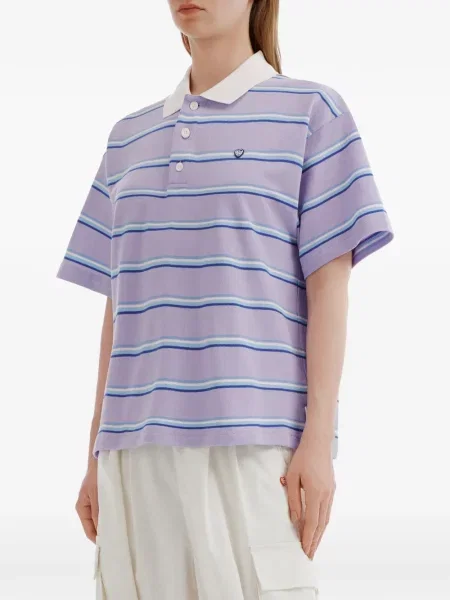 Tricou polo Chocoolate cu dungi violet