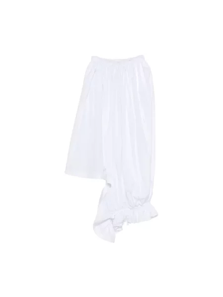Spódnica midi Comme Des Garcons z falbankami biała