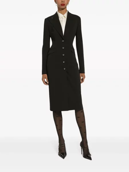Vienakrūtis paltas Dolce & Gabbana juoda