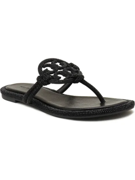 Bőr papucs Tory Burch fekete