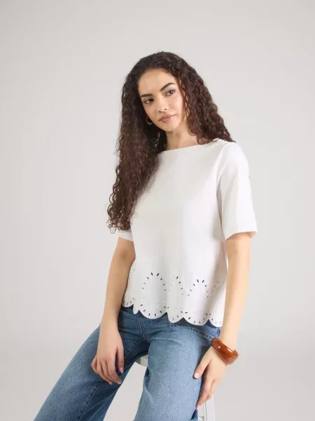 MORE & MORE Tricou murdar alb