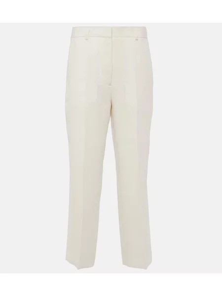 Spodnie Toteme z wysoką talią o krotszym kroju białe