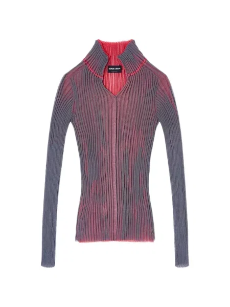Lung top Giorgio Armani tricotate gri